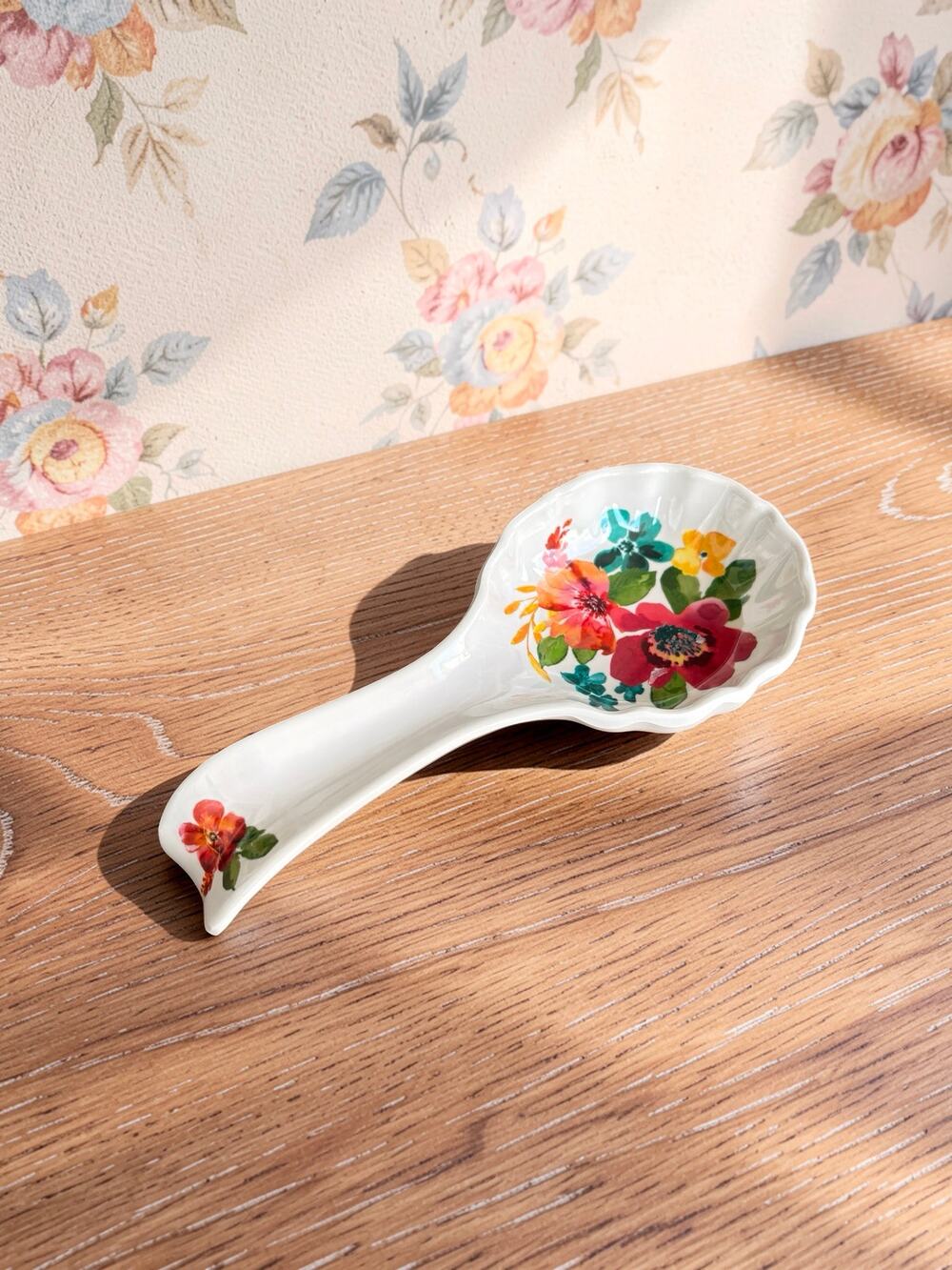 The Pioneer Woman Spring Bouquet Floral Melamine Spoon Rest 2017 8.5"